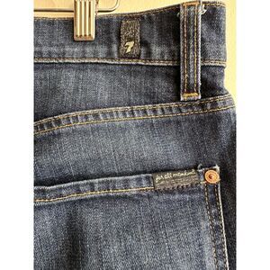 7 For All Mankind Standard Jeans Mens 34 Dark Wash Straight Leg Stretch Denim